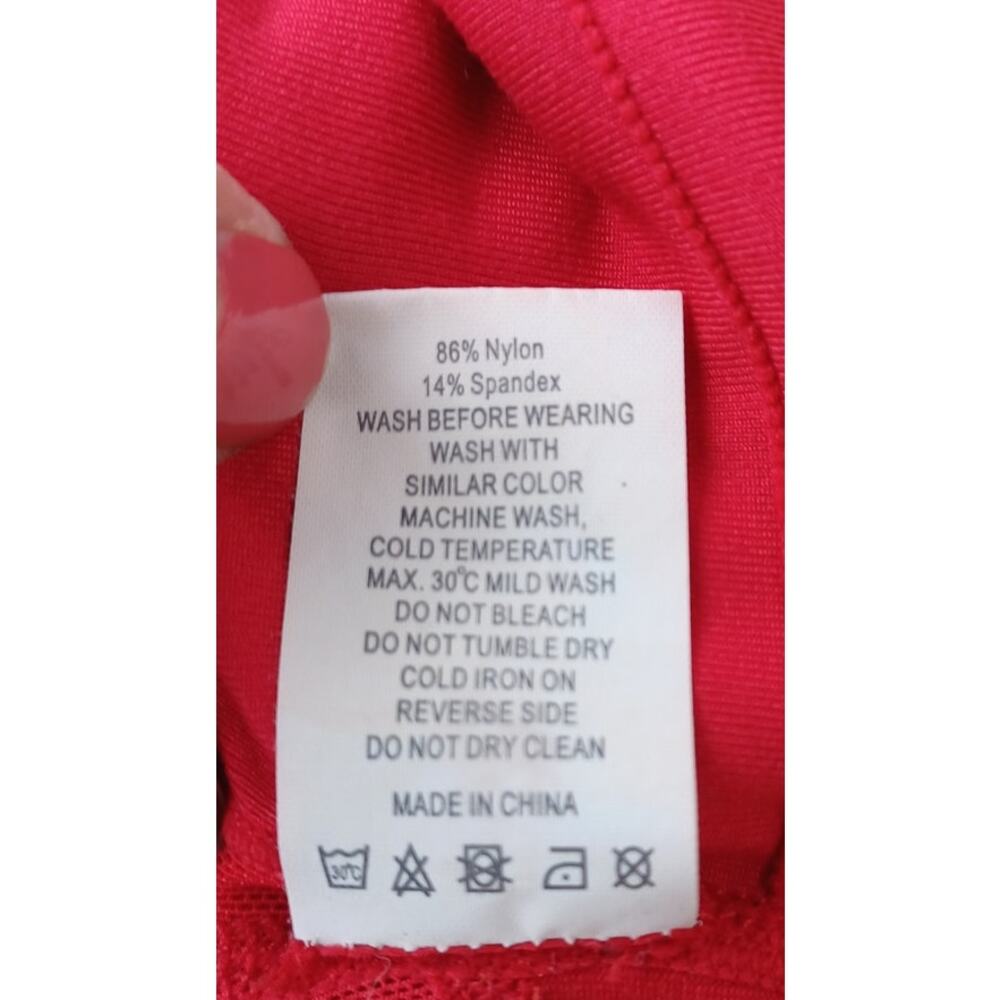 Zyia Active Red High Neck Sports Bra Racerback Mesh Trim Athletic Small - Picture 6 of 6